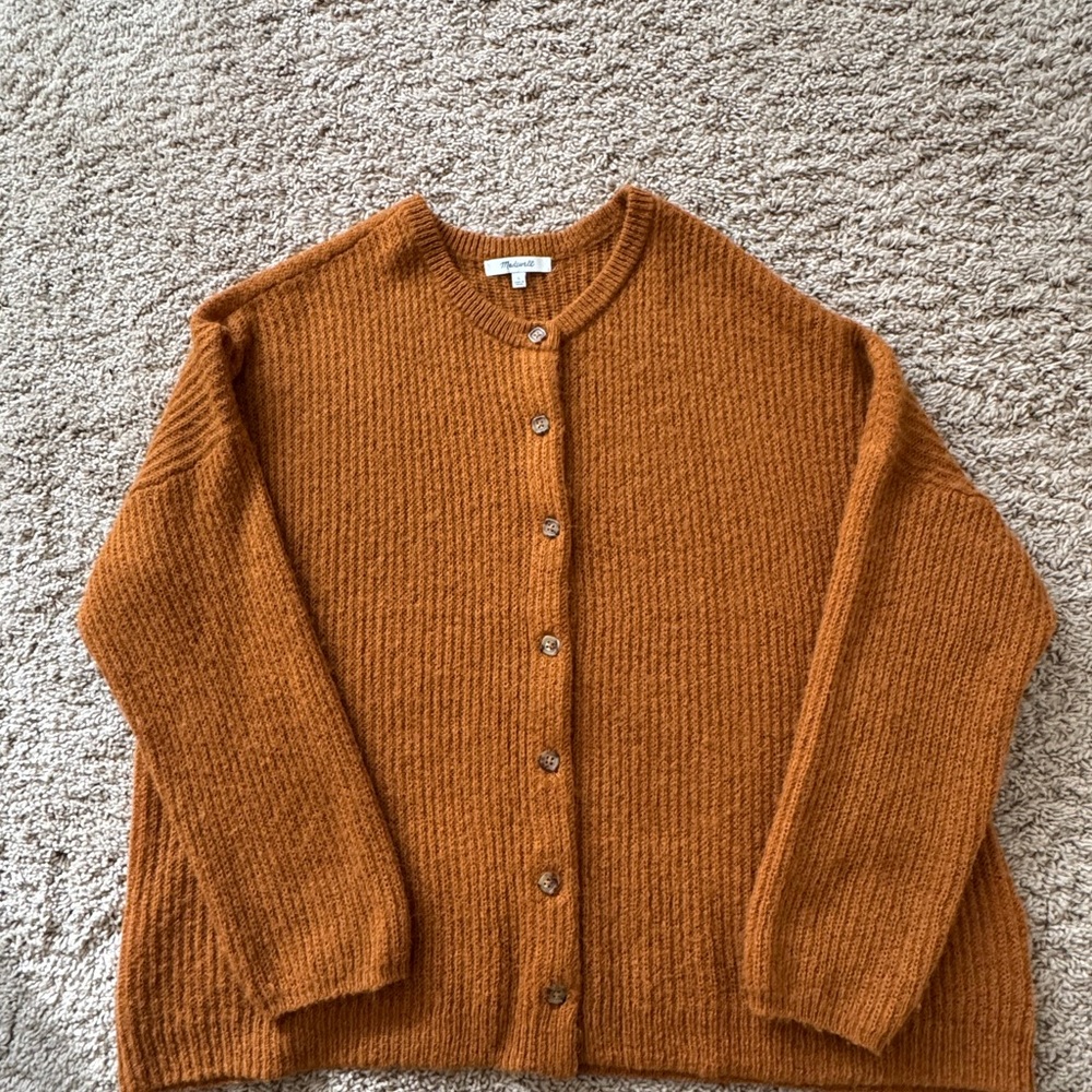 Madewell Women's Cardigan Sweater - Warm Brown